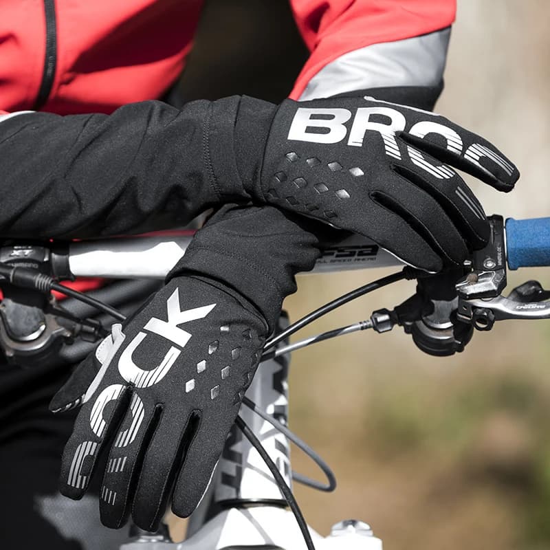 Gants vélo ROCKBROS épais SBR anti-chocs thermiques longs hiver automne pêche sport cyclisme