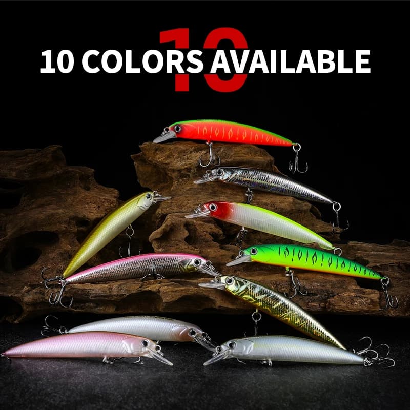 Leurre minnow BEARKING 73mm 5g avec poids magnétique - Crankbait professionnel qualité premium