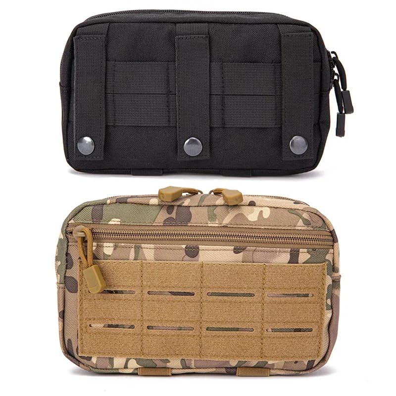 Pochette tactique MOLLE pour pêche - Sac ceinture multifonction pour équipement de pêche d'urgence