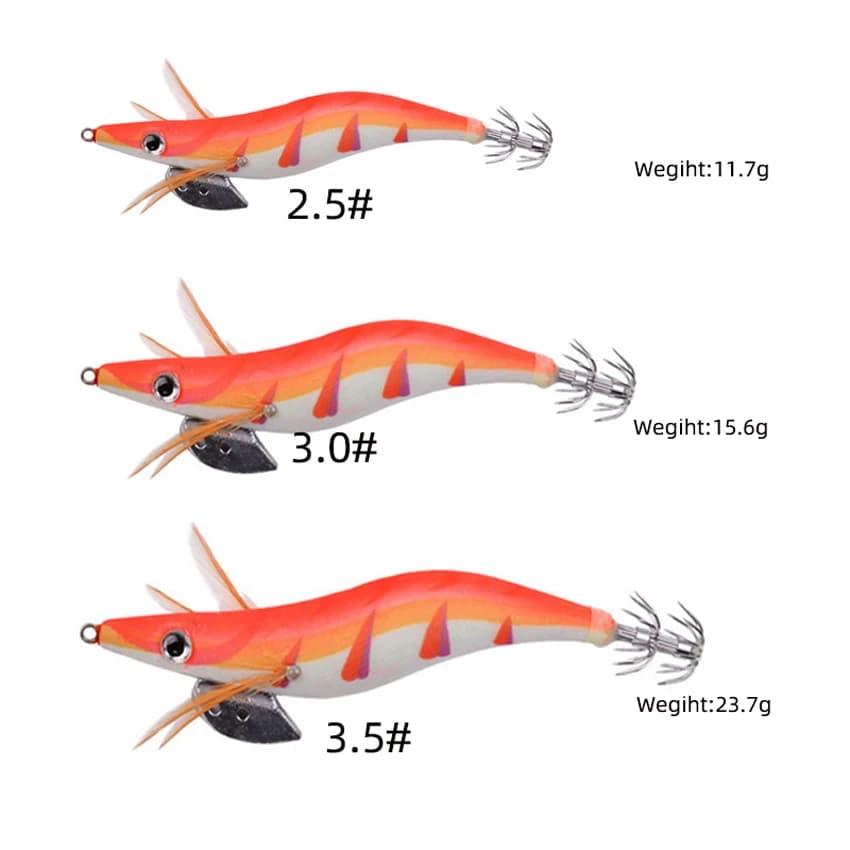 Leurre pêche leurre souple calamar pieuvre appât dur wobbleur avec yeux 3D et sac 10 pièces