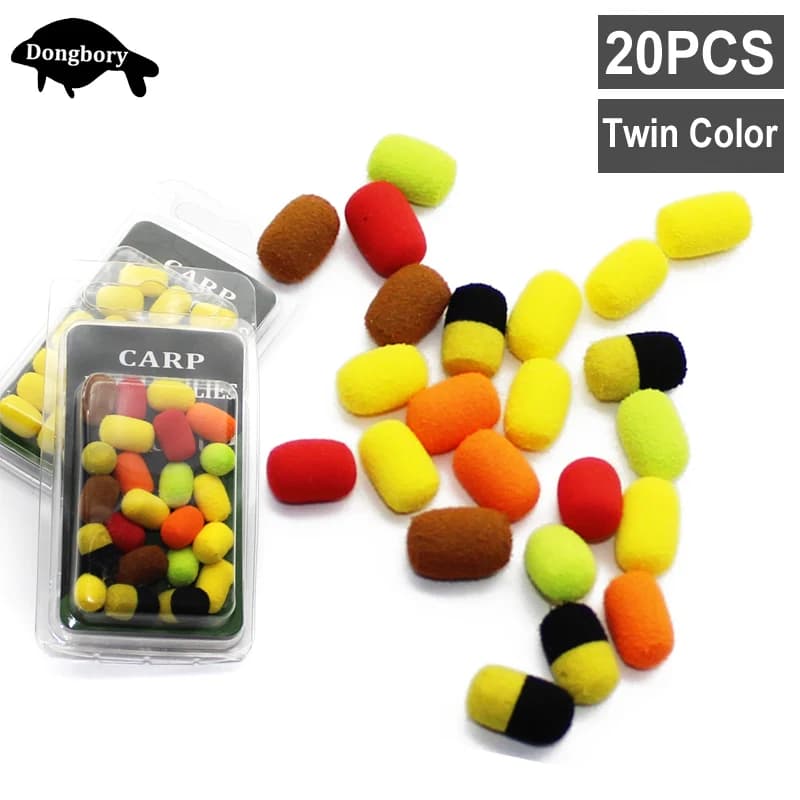 Bouillettes flottantes 20 pièces pour méthode feeder - Appâts pêche carpe flottants accessoires montage