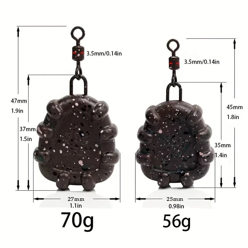 Plombs de pêche carpe YOTO 42g à 85g en plomb pur pour pêche au feeder et pêche de fond