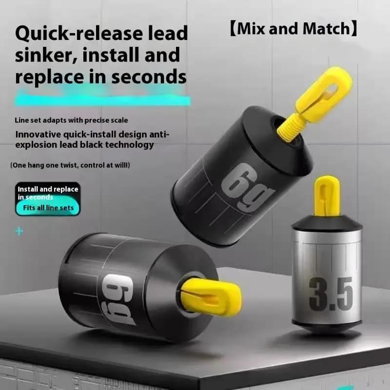 Kit 5 plombs de pêche ajustables proportionnels pour ligne avec alerte compacte