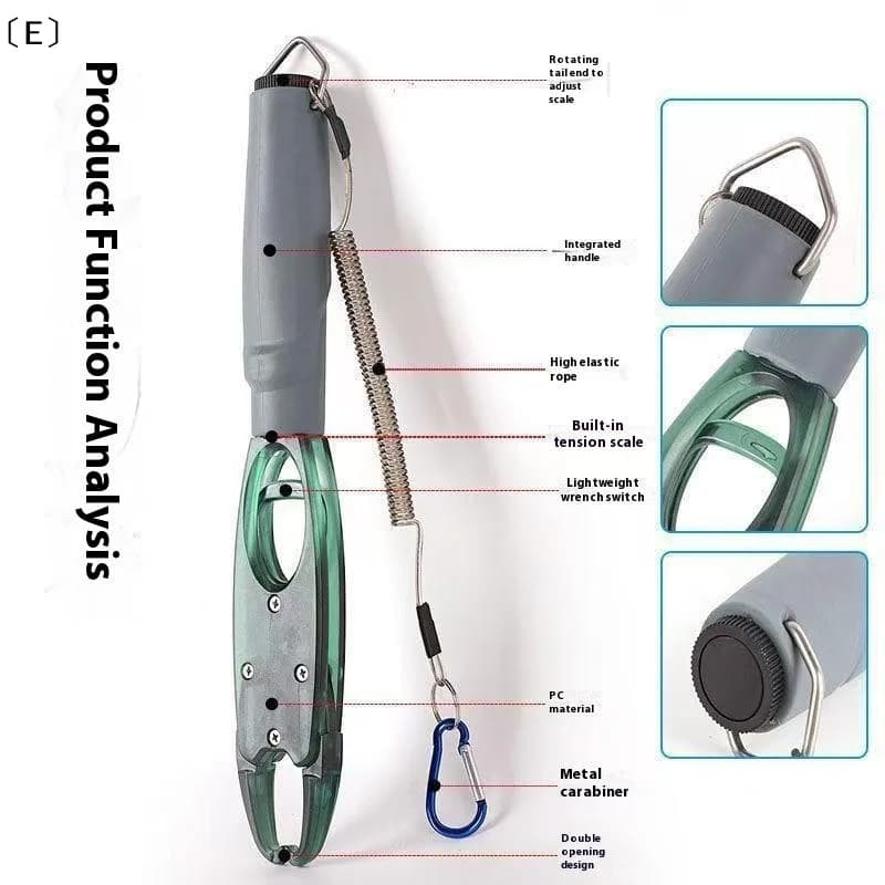 Pince à peser grippe lèvres poisson avec balance intégrée alliage aluminium portable accessoire pêche