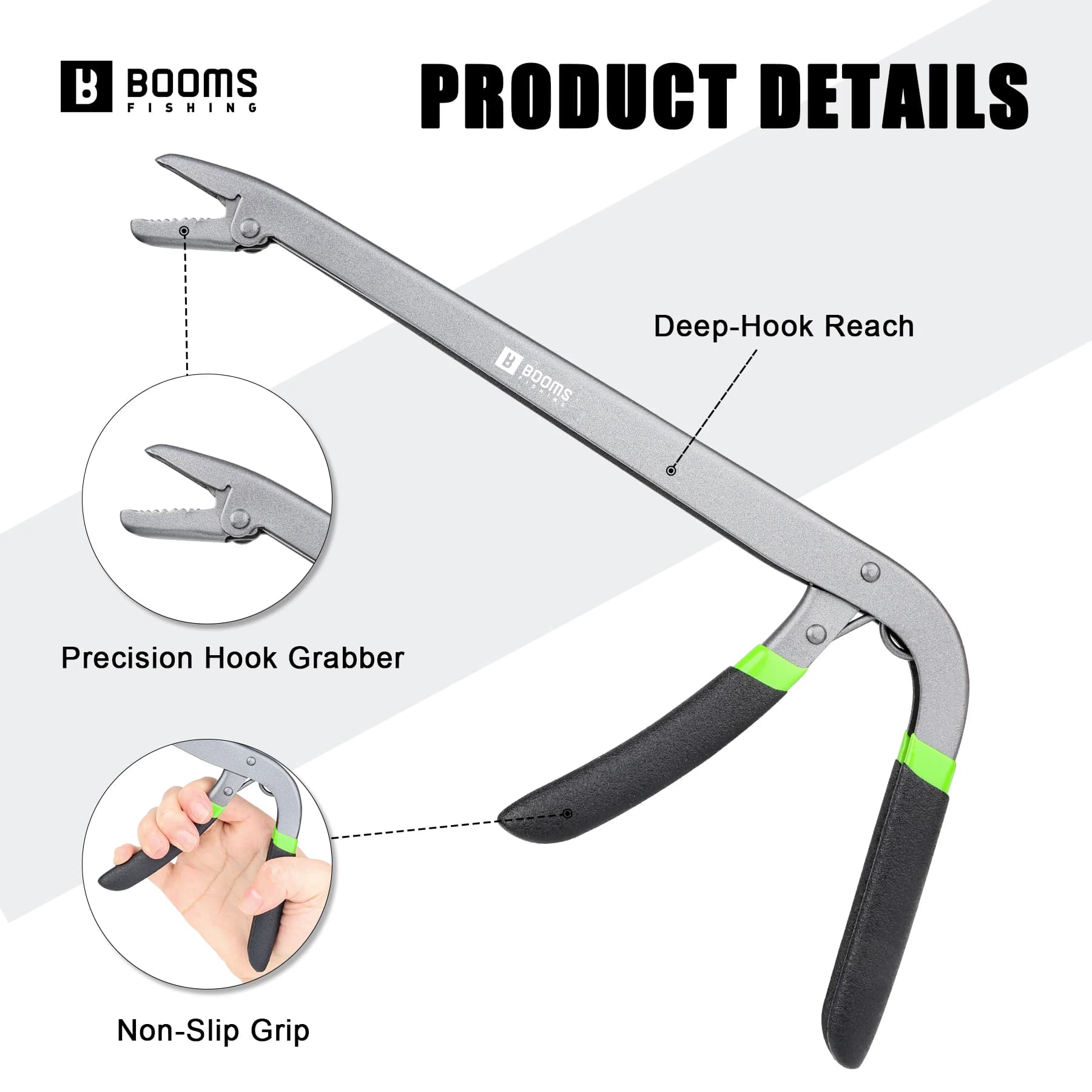 Décrocheur poissons acier carbone 25cm résistant corrosion pêche mer Booms R01
