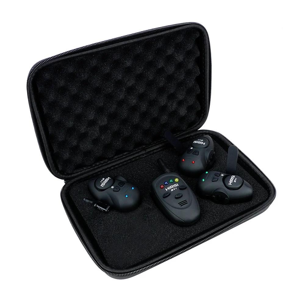 Set d'alarme de touche Hirisi SV1 avec étui portable - Indicateur lumineux pour pêche à la carpe et appâts