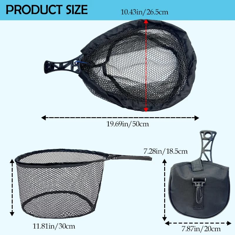Filet pliant rétractable pour la pêche à la mouche, léger et durable, idéal pour vos sorties