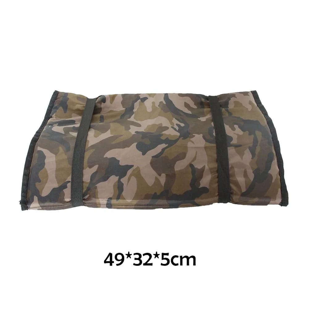 Tapis décrochage pêche toile Oxford pliable - Mat carpiste rembourré pour pêcheur utilisation