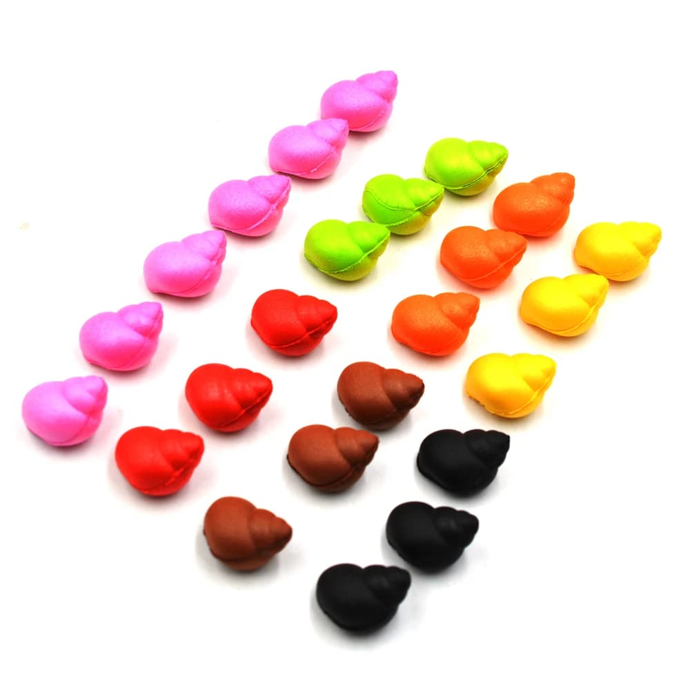 MNFT 12 escargots de rivière réalistes pour carp fishing - flotteurs EVA POP Up pour hair rig