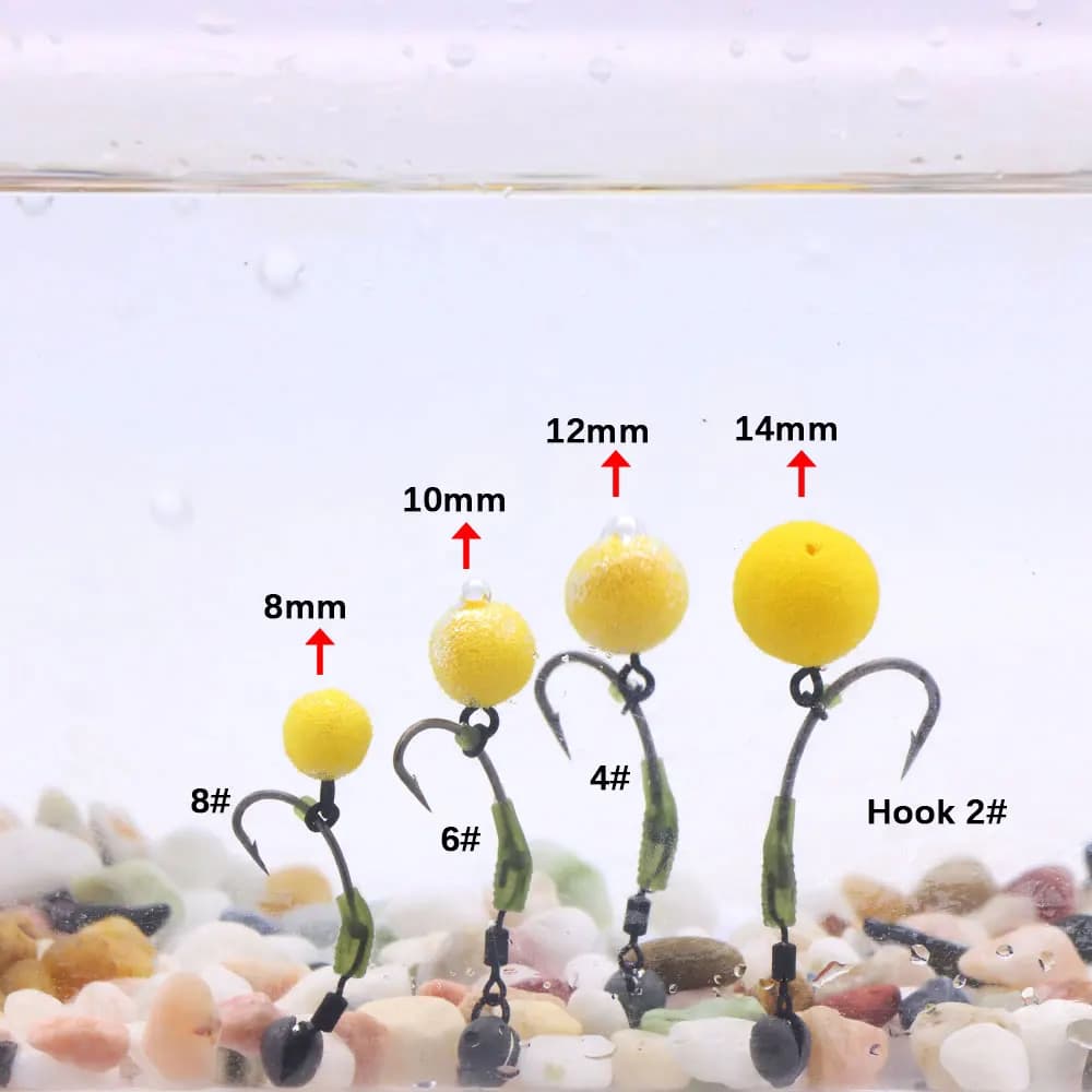 Leurre flottant EVA pour carpe méthode feeder avec appât boilie pop-up et hair rig