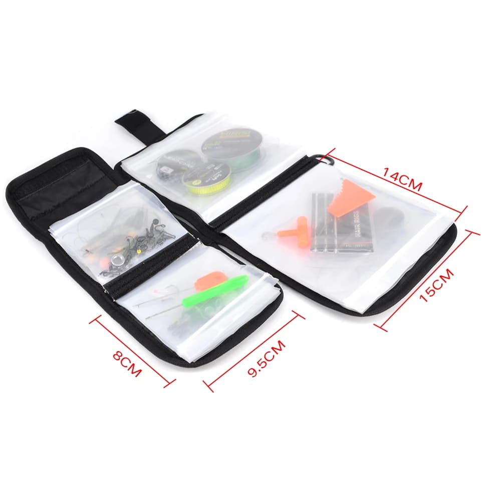 Sac de rangement transparent pour montages carpe - Porte-montages Hirisi étanche pour hair rigs
