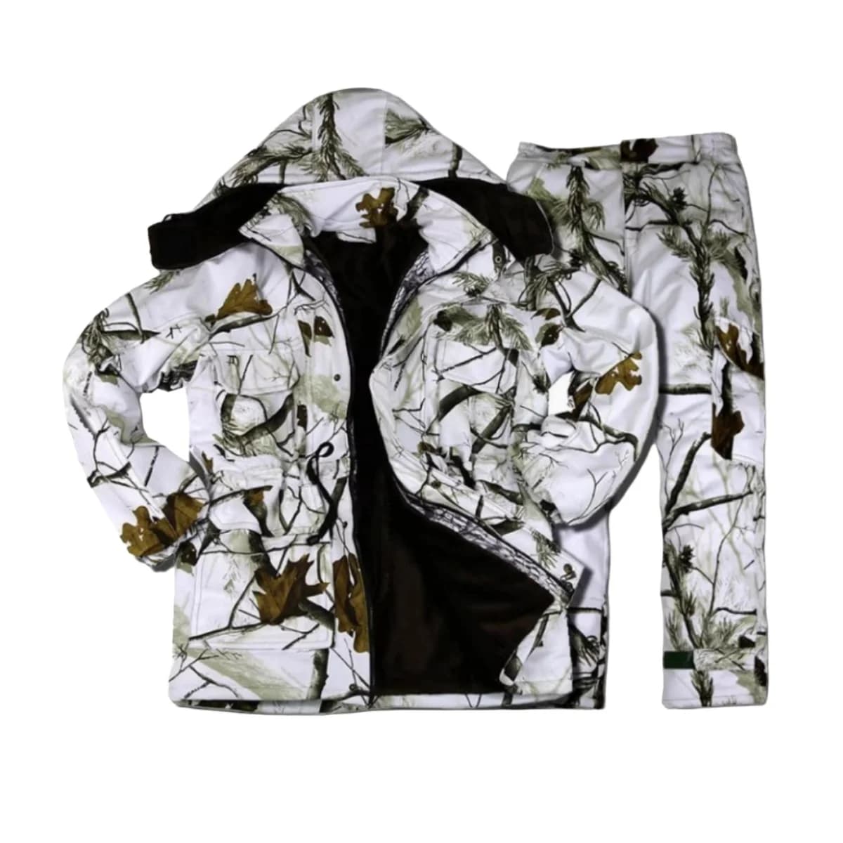 Ghillie Suit Hiver Imperméable Neige - Tenue Thermique Pêche Chasse Camouflage Bionique