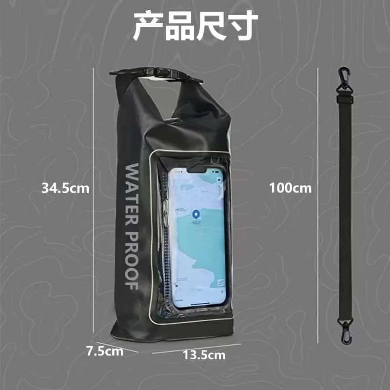 Nouveau sac étanche 2L diagonale PVC natation téléphone 2-en-1 extérieur mobile protection eau