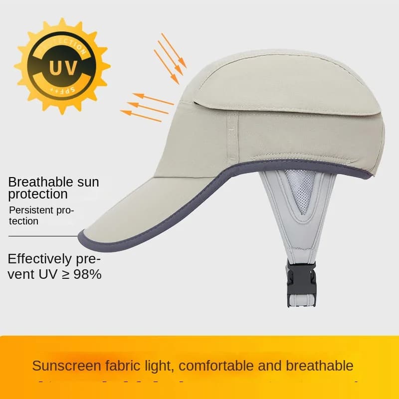 Casquette baseball été waterproof UPF 50+ pliable protection UV pêche randonnée plage
