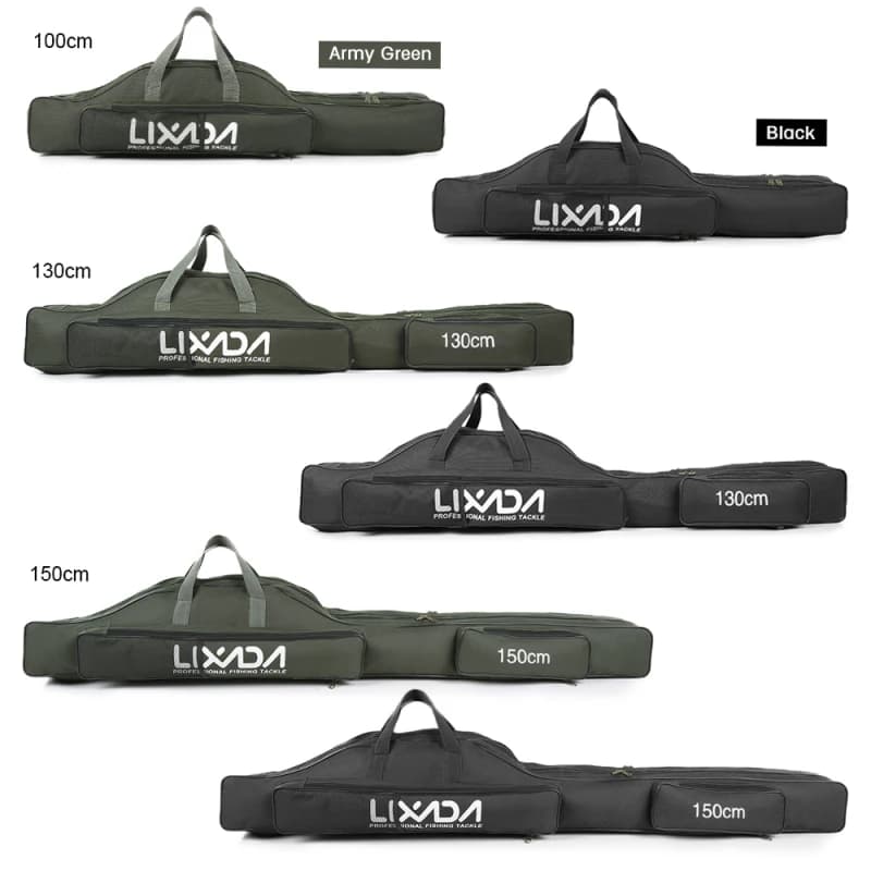 Sac de transport pliable pour canne à pêche et matériel - Organisateur de voyage avec porte-canne intégré