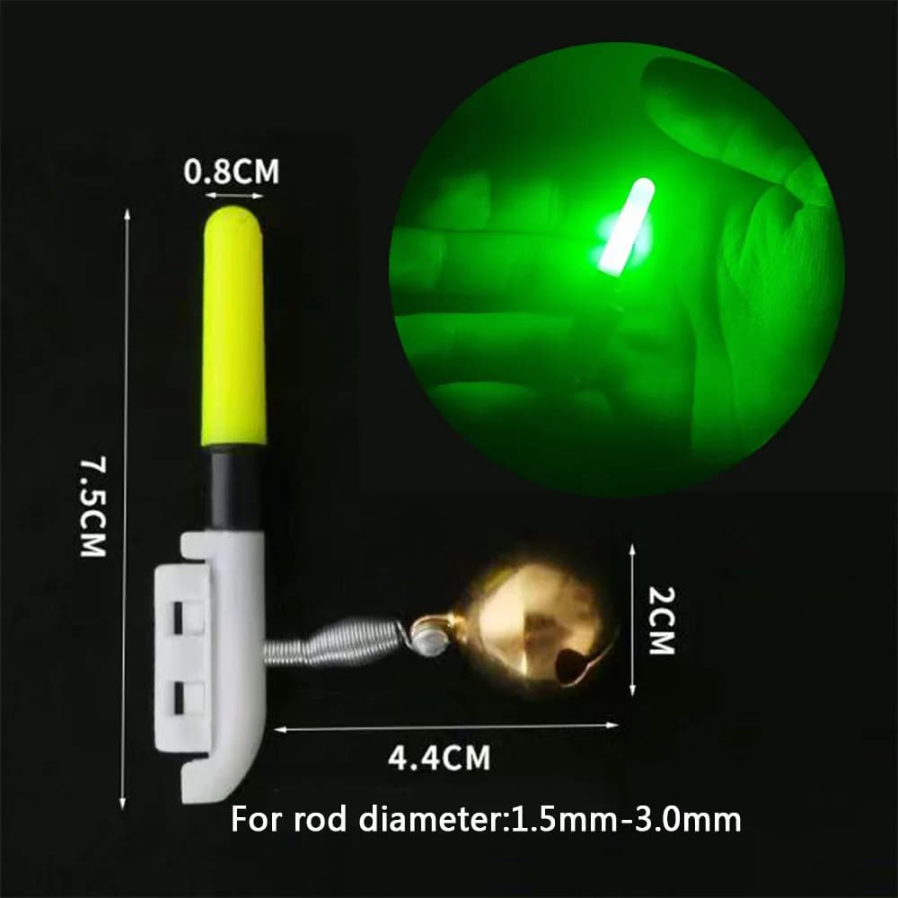 Lampe LED GOBAIT CR425 pour pêche de nuit - Alarme lumineuse détecteur de touches avec batterie USB rechargeable