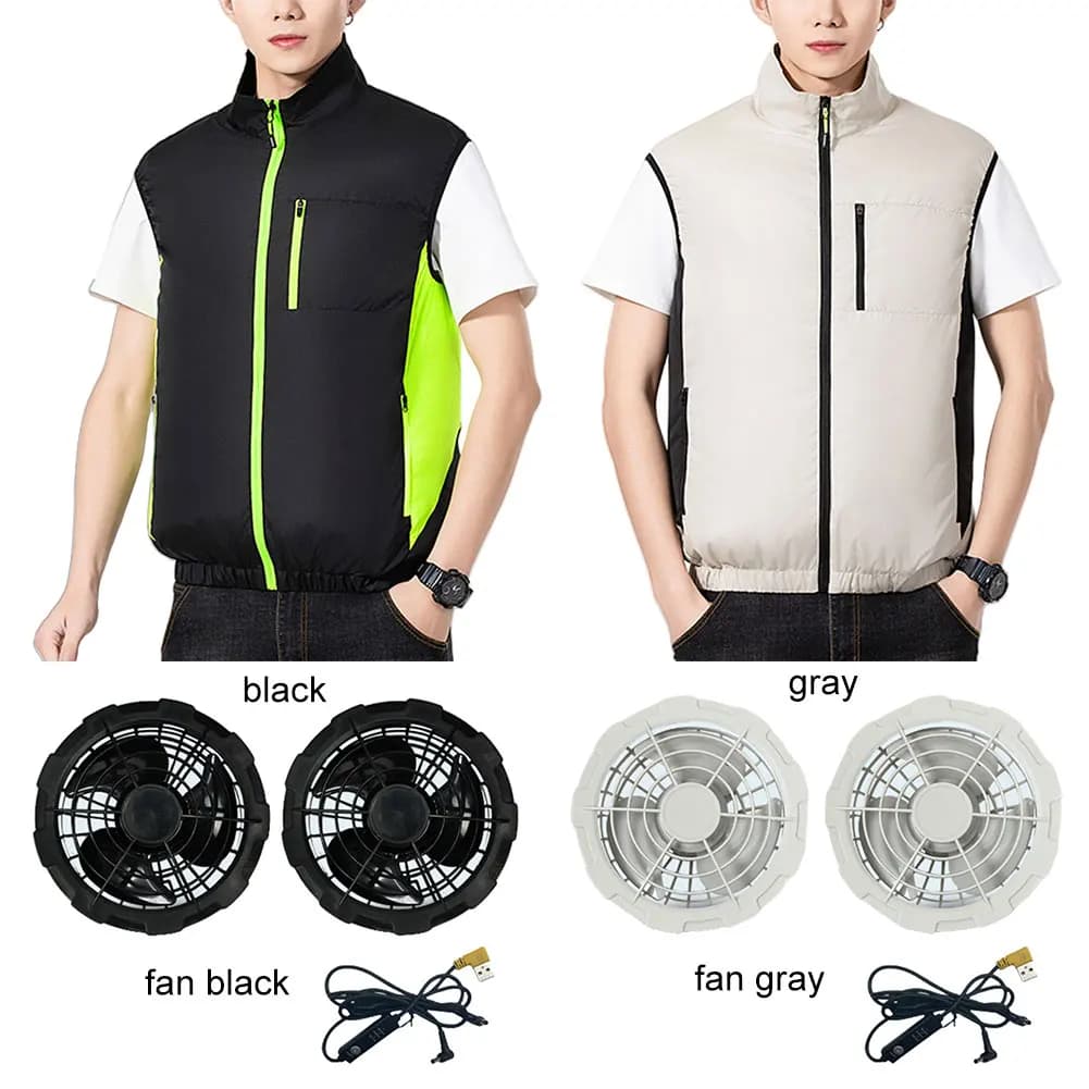 Veste rafraîchissante pêche été - Veste climatisation USB pour pêcheurs par temps chaud
