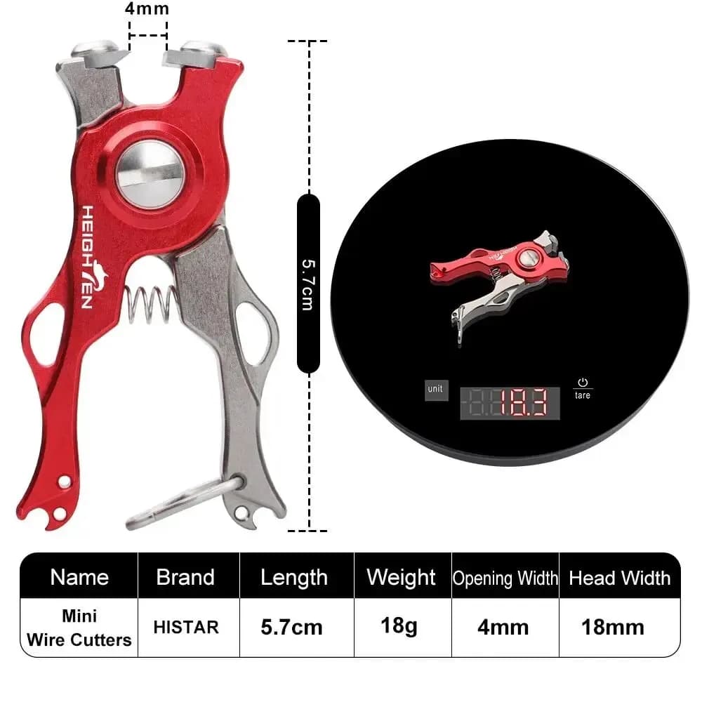 Multitool pêche HISTAR tungstène - coupe-fil ressort fort accessoire portable miniature extérieur