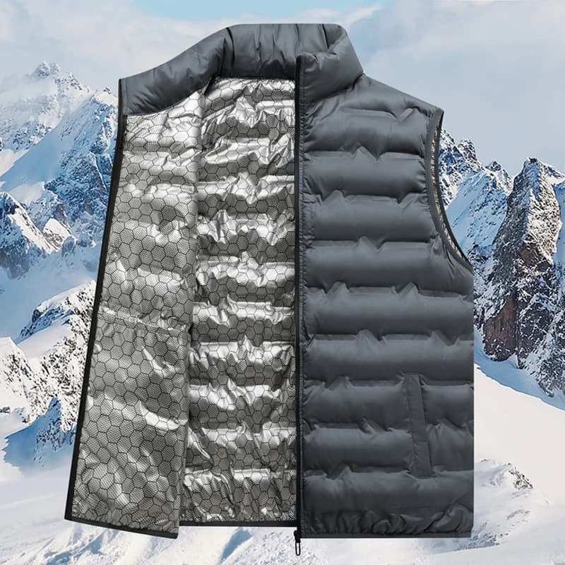 Veste sans manches homme hiver chaude grande taille 7XL 8XL pour pêche et plein air