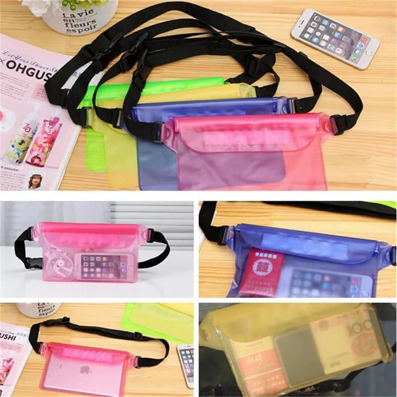 Pochette étanche transparente grande taille pour téléphone sous l'eau, protection natation