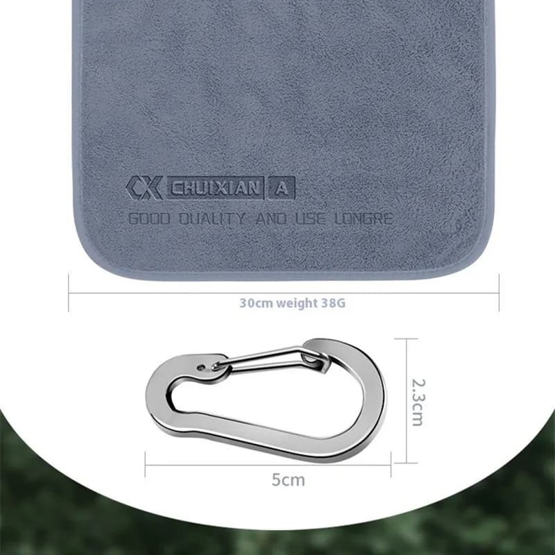 Serviette de pêche ultra-sèche en microfibre pour séchage rapide et nettoyage des cannes
