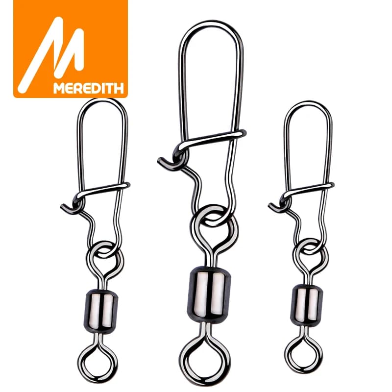 Lot de 50 émerillons roulants à roulement MEREDITH 2 4 6 8 10 en acier inoxydable