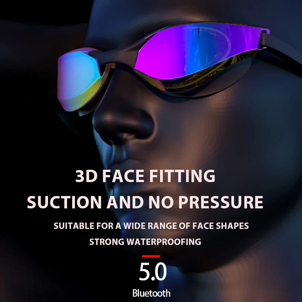 Lunettes de natation professionnelles anti-buée grand angle été adultes ajustables équipement