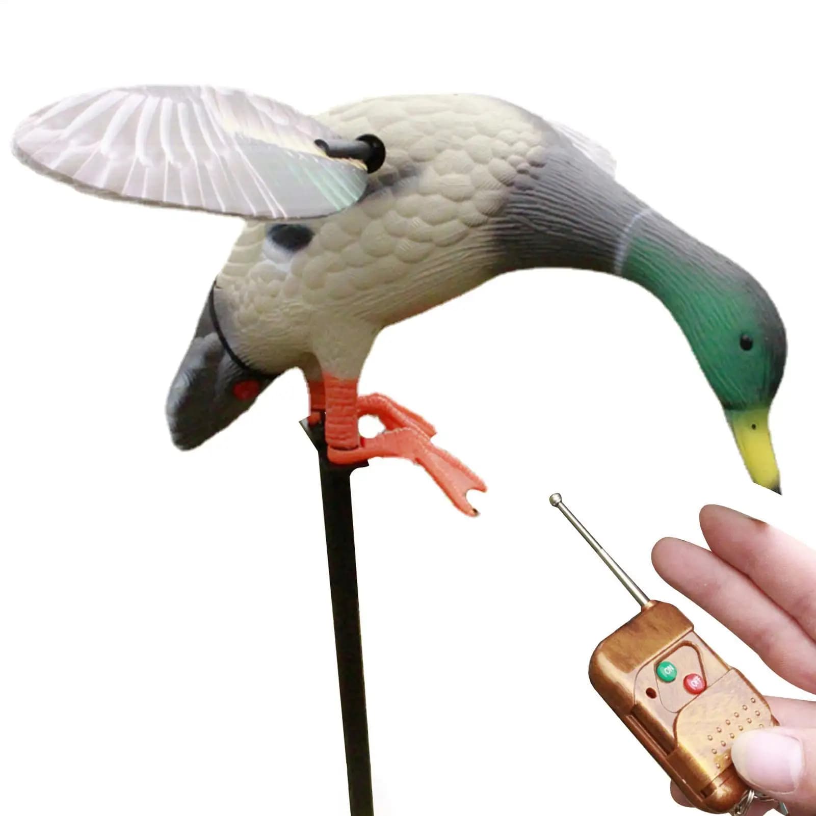 Leurre canard à ailes tournantes motorisé - Décoy silencieux avec télécommande pour chasse