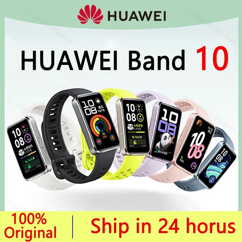 Bracelet Huawei Band 10 original 2025 - Compatible iOS/Android et autonomie 14 jours