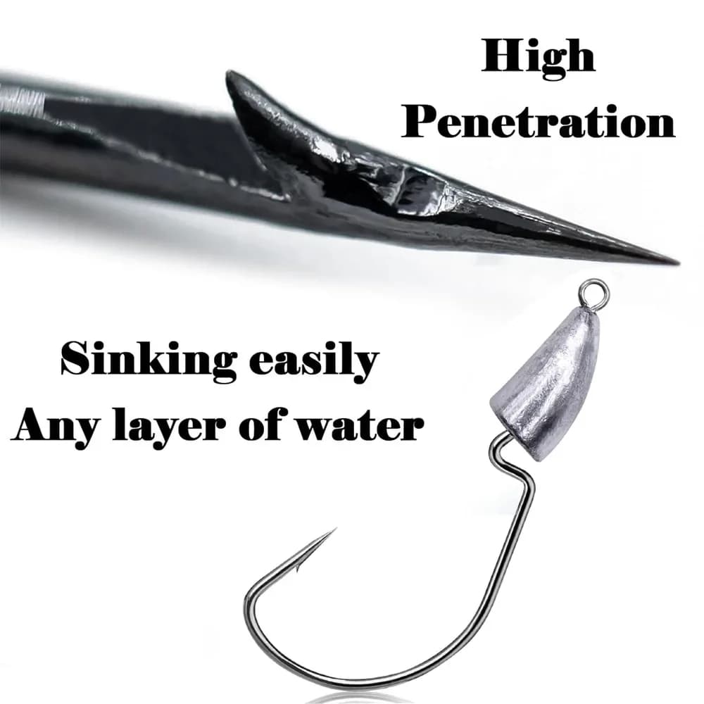 Têtes plombées métal 10 pièces 3.5g à 20g pour montage texas rig et pêche au leurre crankbait