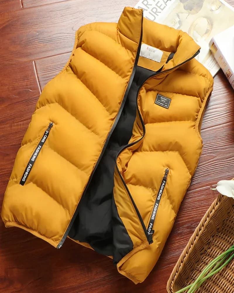 Veste sans manches matelassée homme pour l'hiver - Doudoune légère coupe-vent solide et chaude