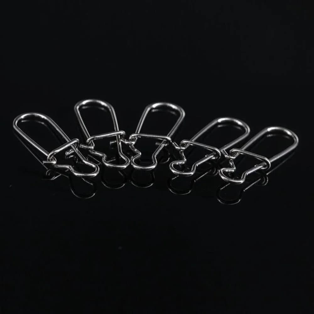 150 pièces connecteurs pêche acier inoxydable DNDYUJU - Snap clips et émerillons sécurisés
