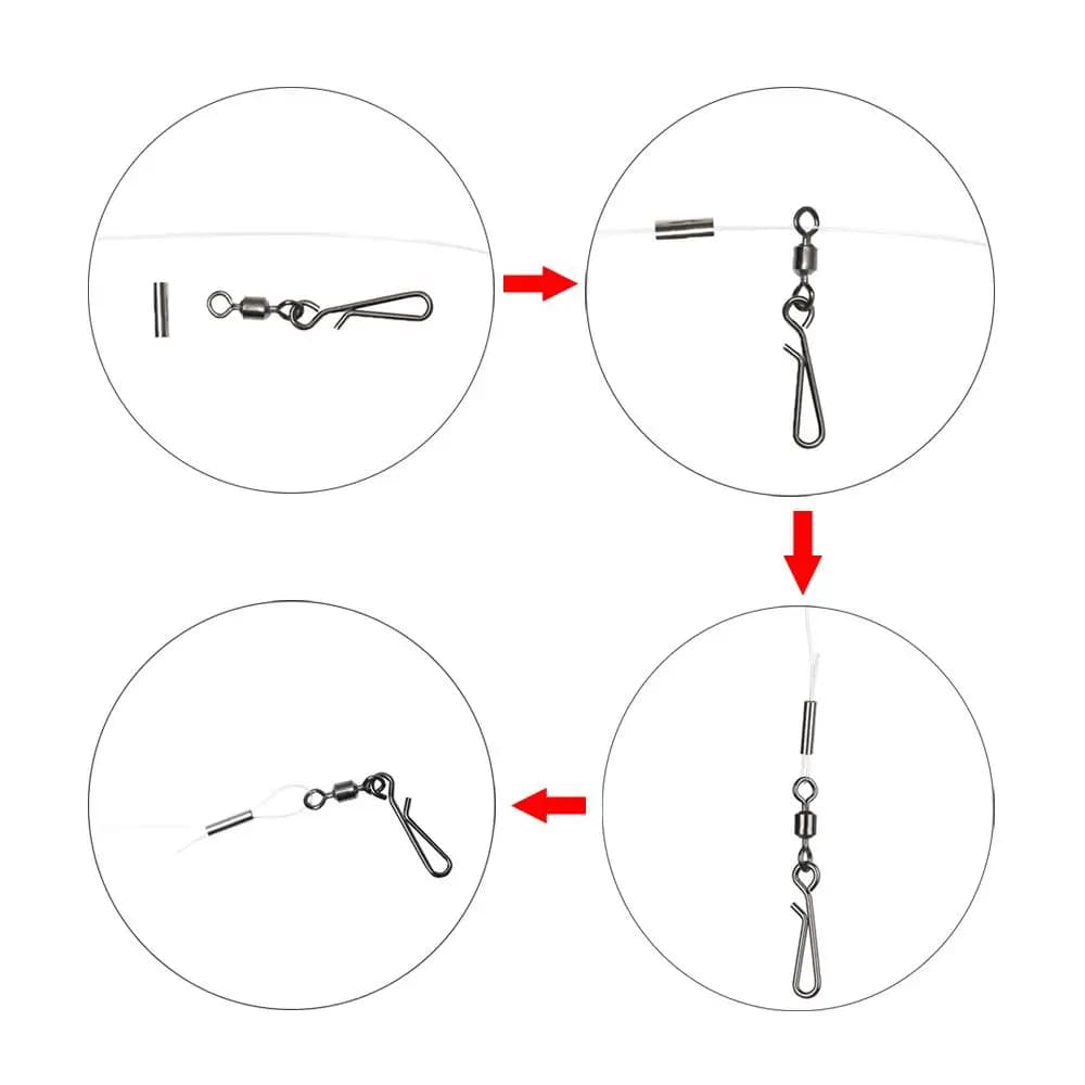 100 pièces manchons sertissage cuivre 1.0 à 2.8mm pour ligne pêche mer accessoires montage leader
