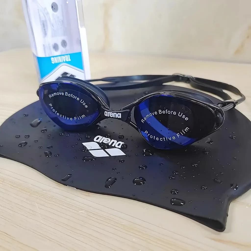 ARENA lunettes de natation étanches anti-buée professionnelles compétition set bonnet