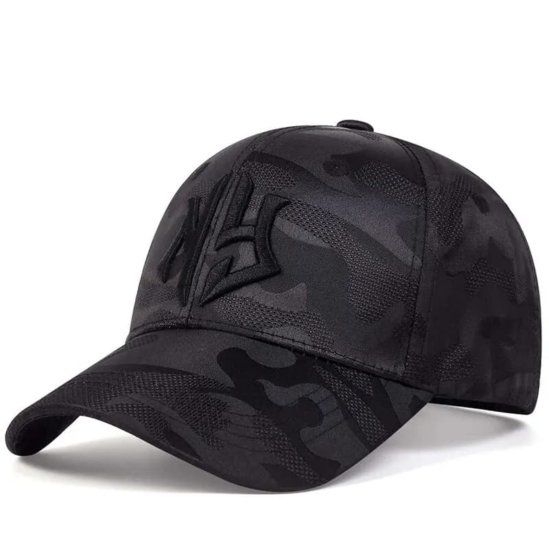 Casquette camouflage pêche brodée unisexe - Protection UV réglable printemps automne