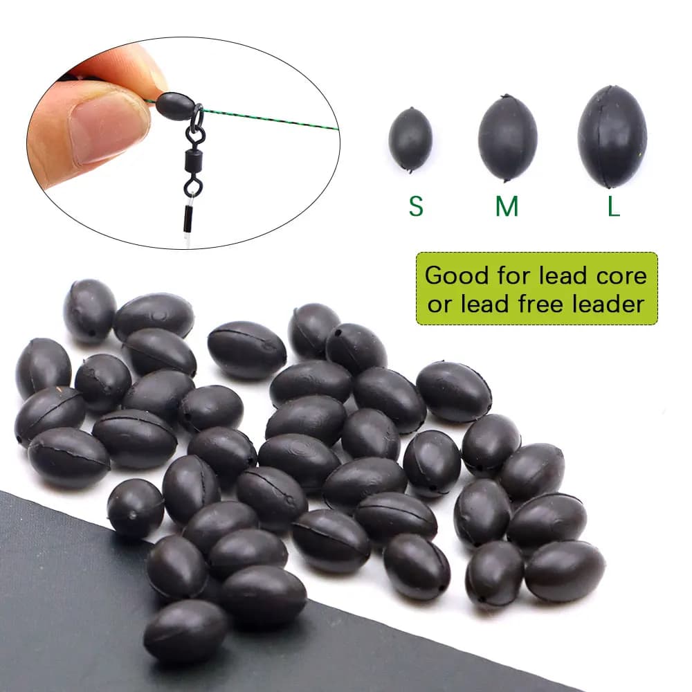 10 perles en tungstène sans plomb pour ligne leader chod rig, accessoires carpe et pêche à