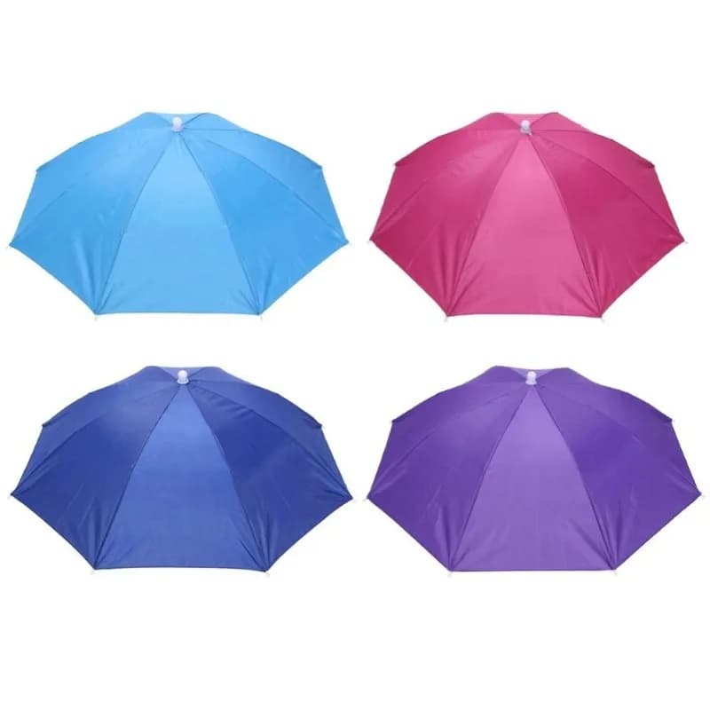 Chapeau parapluie pliable pêche randonnée plage camping protection tête extérieur