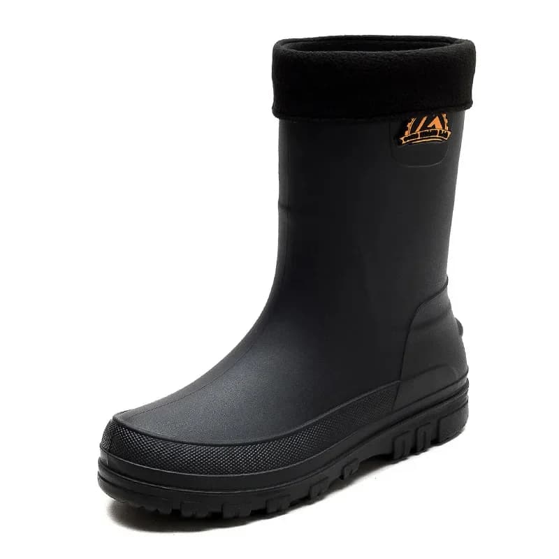 Bottes de pluie pêche cuisine style coréen - Chaussures PVC mi-mollet imperméables antidérapantes mode