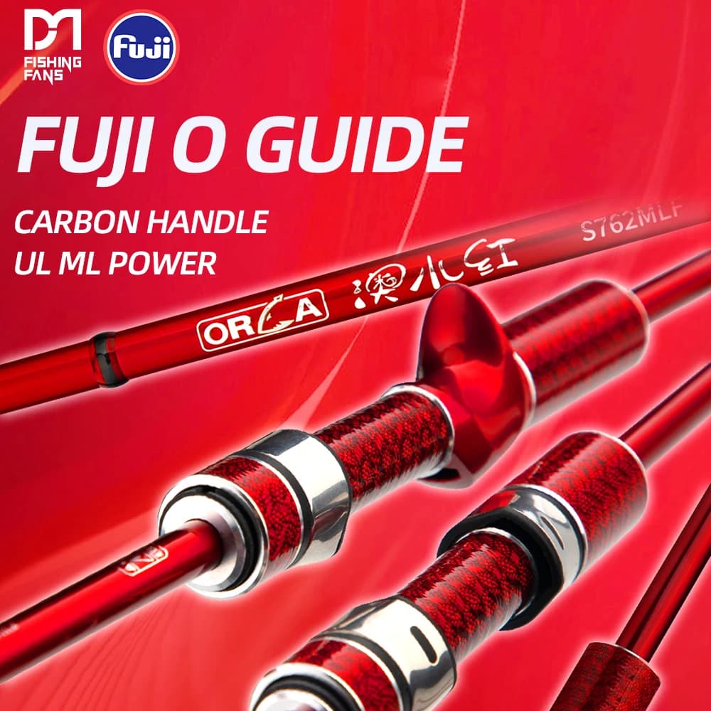 Canne Fishingfans Orca Fuji O Guide UL ML carbone légère spinning casting pêche