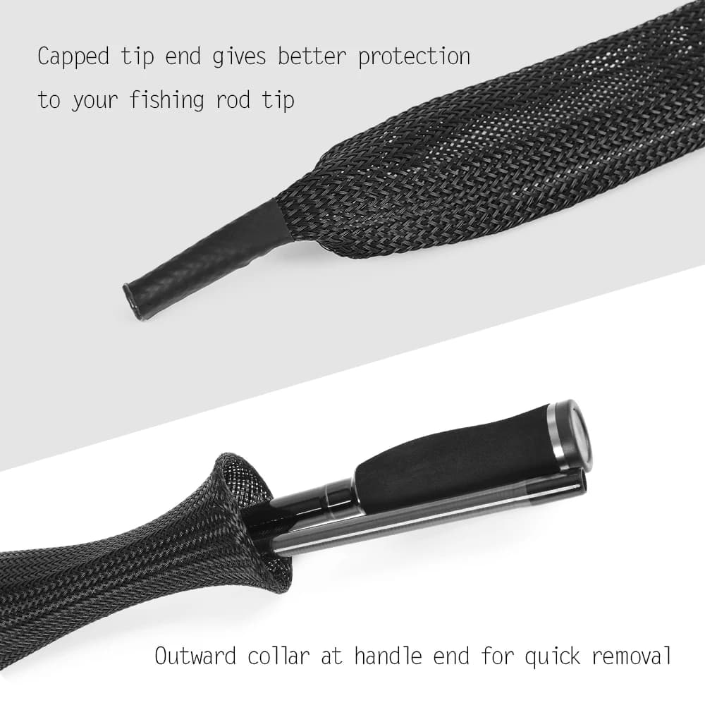 Protection de canne à pêche manchon couvre canne pour spinning casting et pêche sur glace