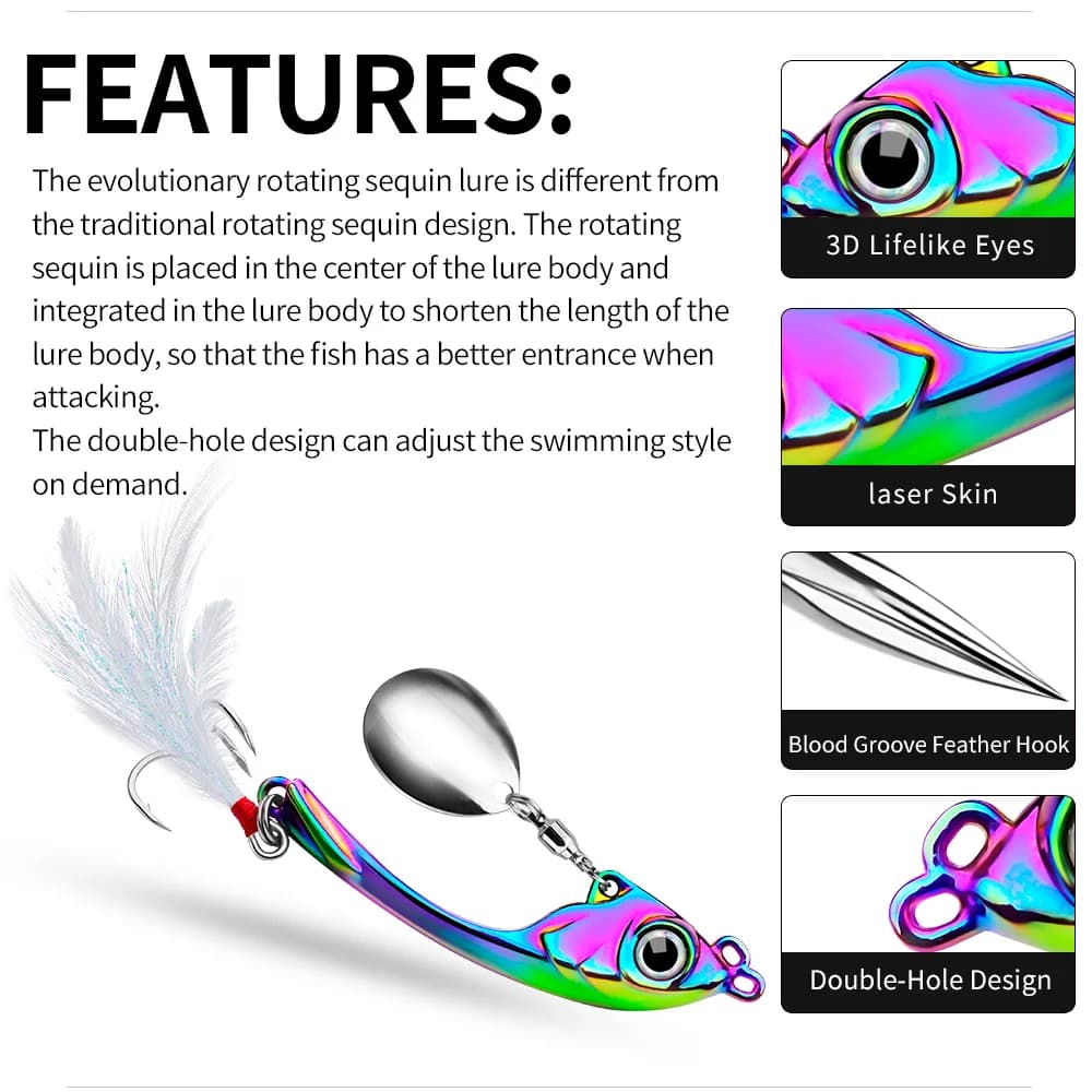 Leurres spinner VIB Tremor pour truite avec hameçons - cuillères tournantes métal popper crankbaits