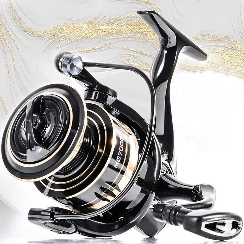 Moulinet de pêche spinning Rooblinos MG pour eau douce et mer, cadre métal ultraléger et roulement fluide haute vitesse