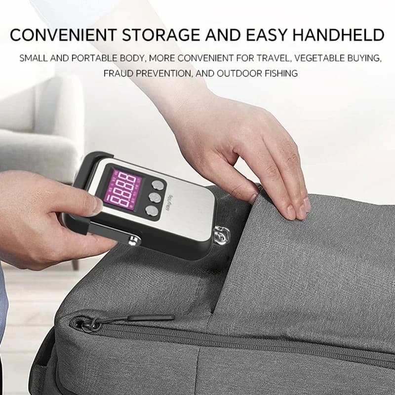 Balance digitale portable 60kg/10g rechargeable USB pour pêche et bagages - Pèse-électronique polyvalent précis