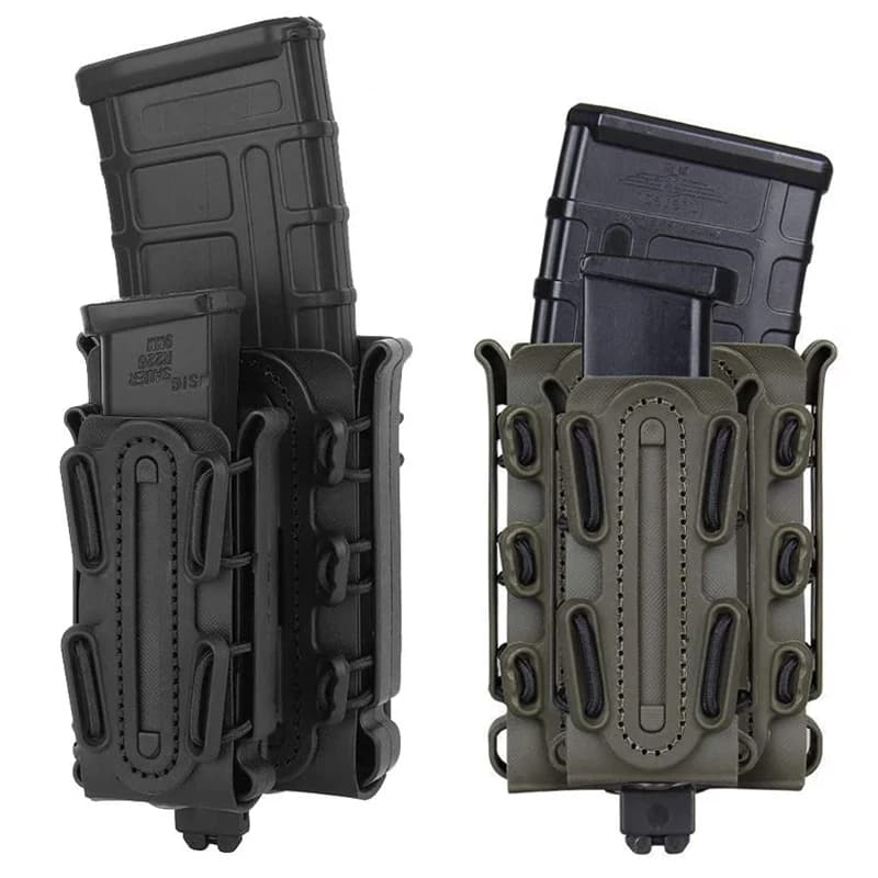 Set 2 pochettes chargeurs MOLLE universelles - Pour munitions 5.56 à 9mm en pêche tactique