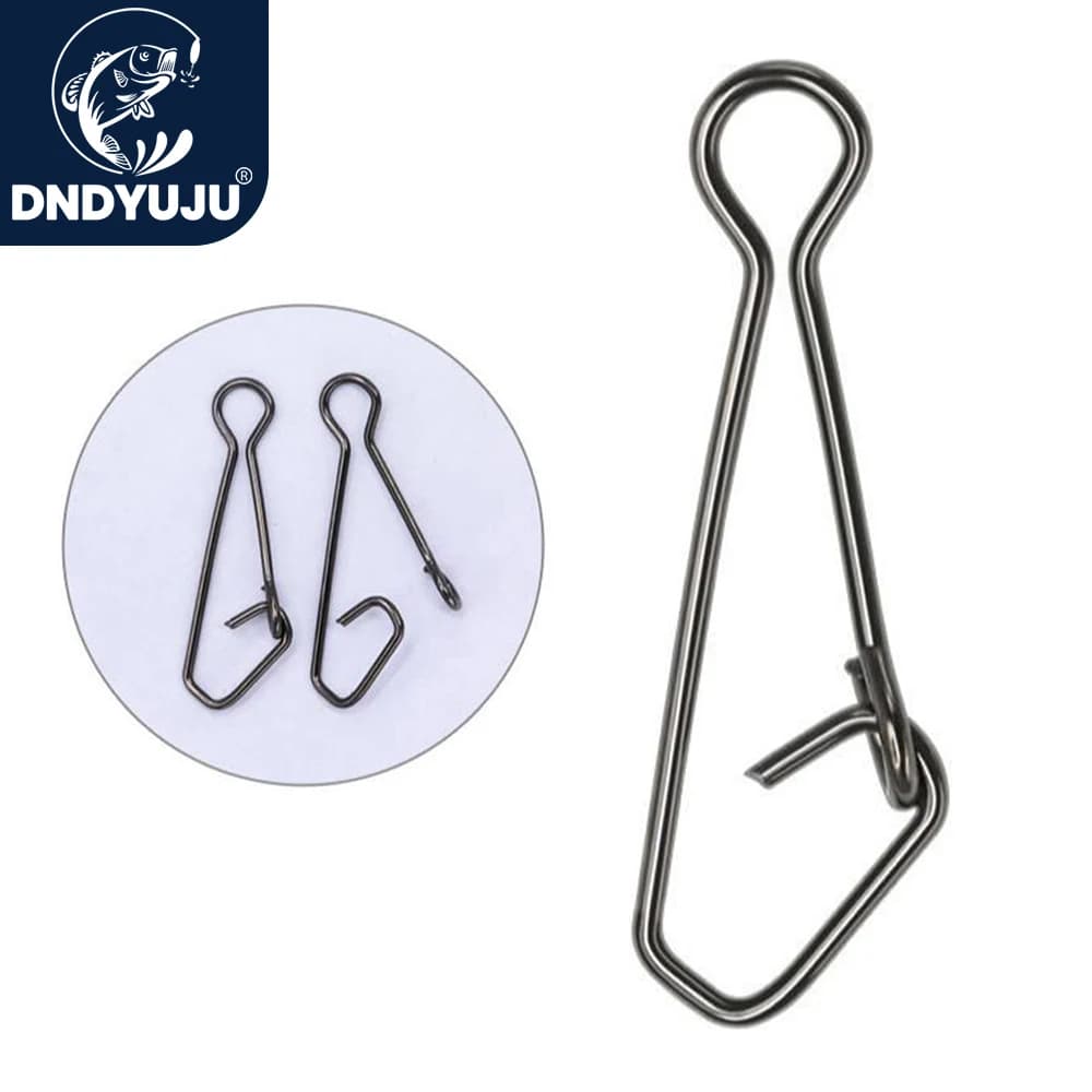 50 émerillons rapides DNDYUJU à fermeture sécurité - Acier inoxydable pour connexions leurres