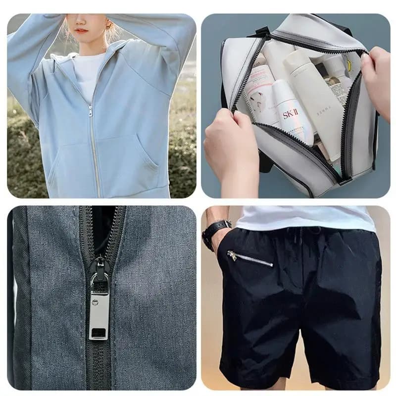 4 tirettes fermeture éclair détachables multicolores remplacement jean sac à dos couture France