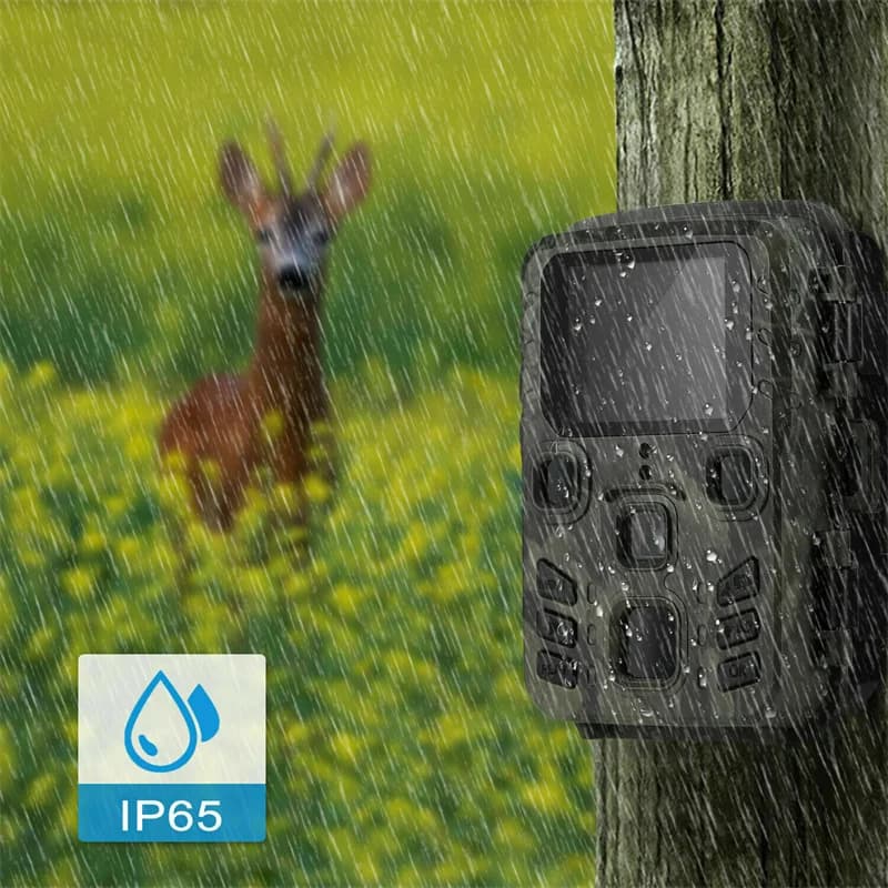 Caméra trail mini 4K HD 20MP étanche IP66 - Vision nocturne infrarouge pour chasse et piégeage