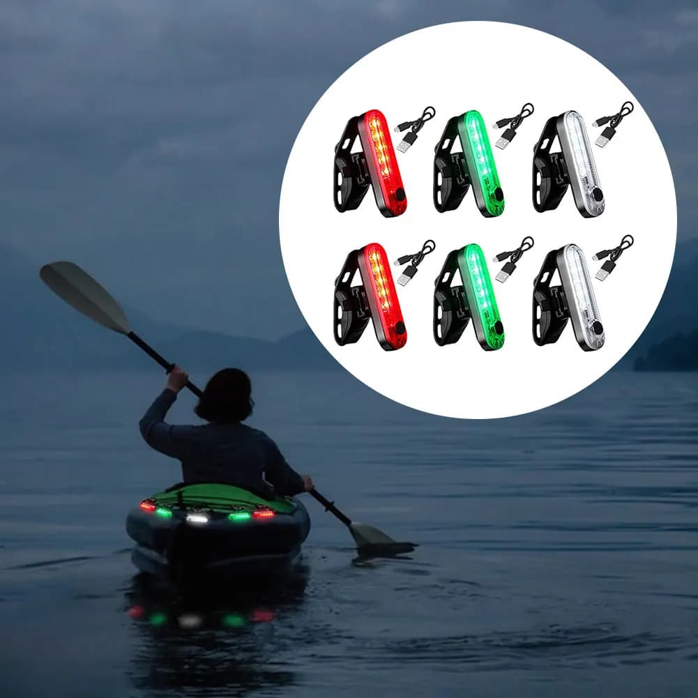 Lot de 4/6 feux de navigation LED pour bateau - Lampes étanches pour yacht, kayak et voilier