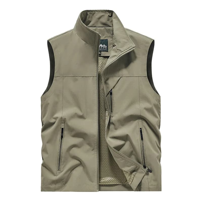 Veste de pêche tactique sans manches pour homme avec multiples poches, printemps et grande taille