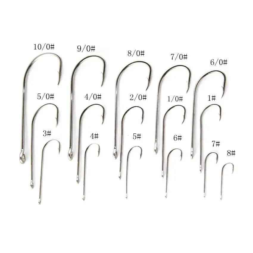 100 hameçons long shank beak pour confectionner vos montages de pêche tailles variées 6 à 10/0